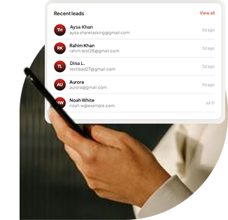 Capturing website leads through an AI chat conversation