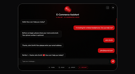 AI collecting customer contact details