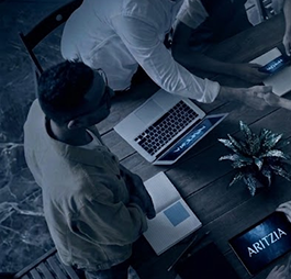 Consultant working at a desk