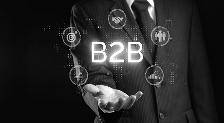B2B services team using an AI chatbot for customer support